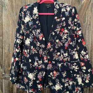 Lane Bryant Blazer, Sz 22, blue floral